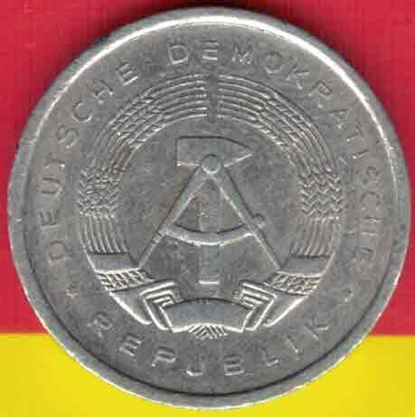 德国(民主德国 东德)1983年5芬尼 字母A 欧洲 实物图 八五品