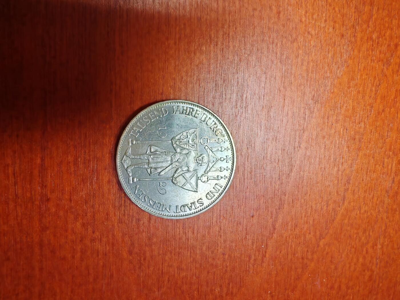 长老汇龙年精选第三十二场拍卖 1929E德国魏玛梅森千年3马克银币