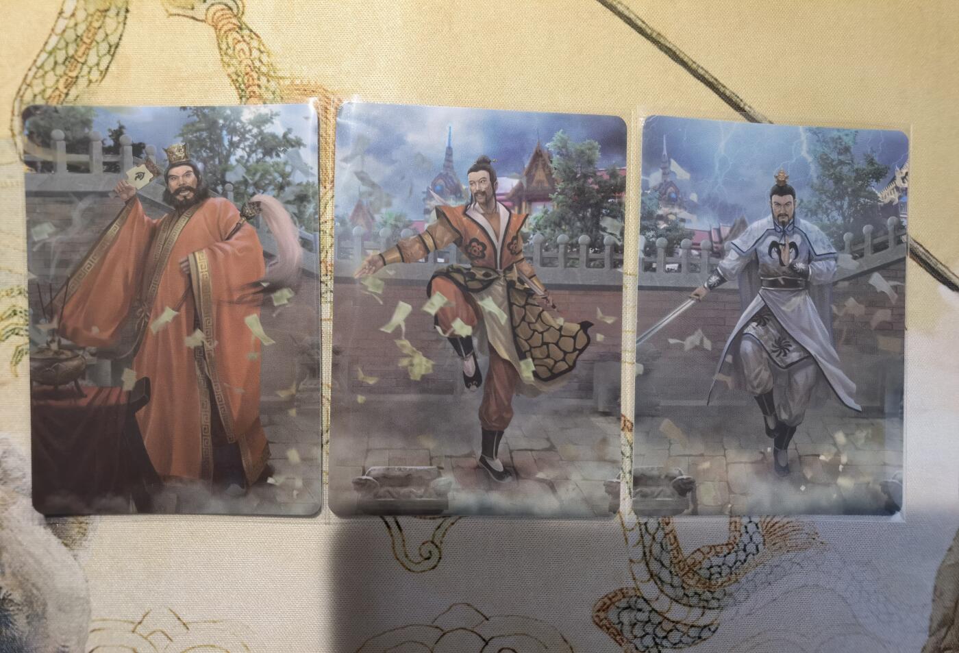 奇趣收藏卡牌拍卖第5场（全场包邮 收拍品免费上拍） 央视83版西游记四十周年纪念卡-虎力鹿力羊力共3张，正面粗闪反面普卡，63*88mm