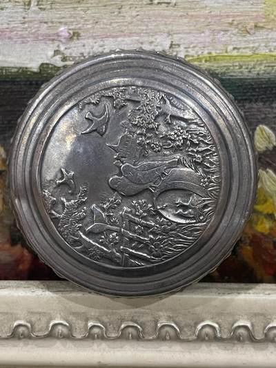 海外回流精选拍卖 - 法国回流19世纪纯银小盒 尺寸：4.3cmX2.2cm 17.6g