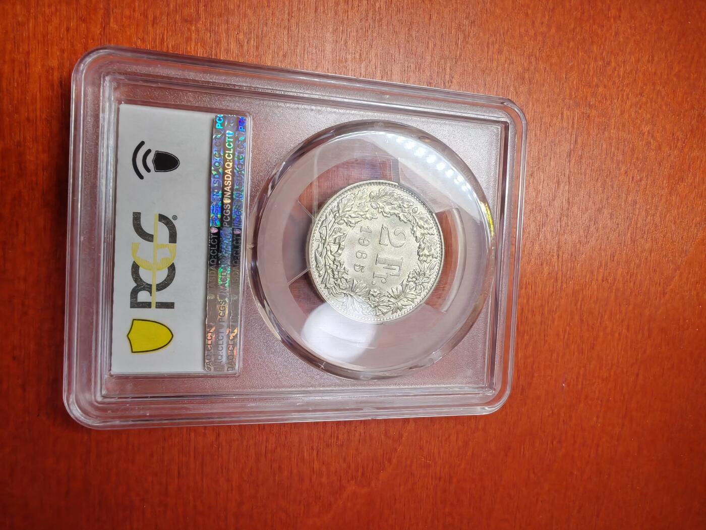 长老汇龙年精选第三十二场拍卖 1965B瑞士2法郎银币，PCGS MS64