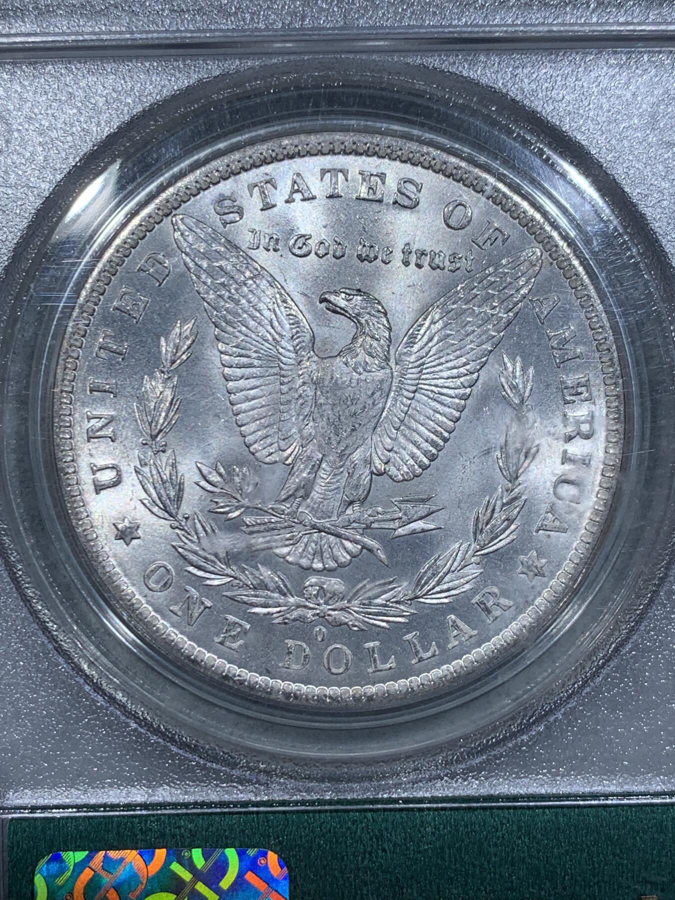 《竞宝斋》第334场 周日，周一 2场连拍 （全场包邮） PCGS MS64 美国1884年O版摩根银币，老盒好品