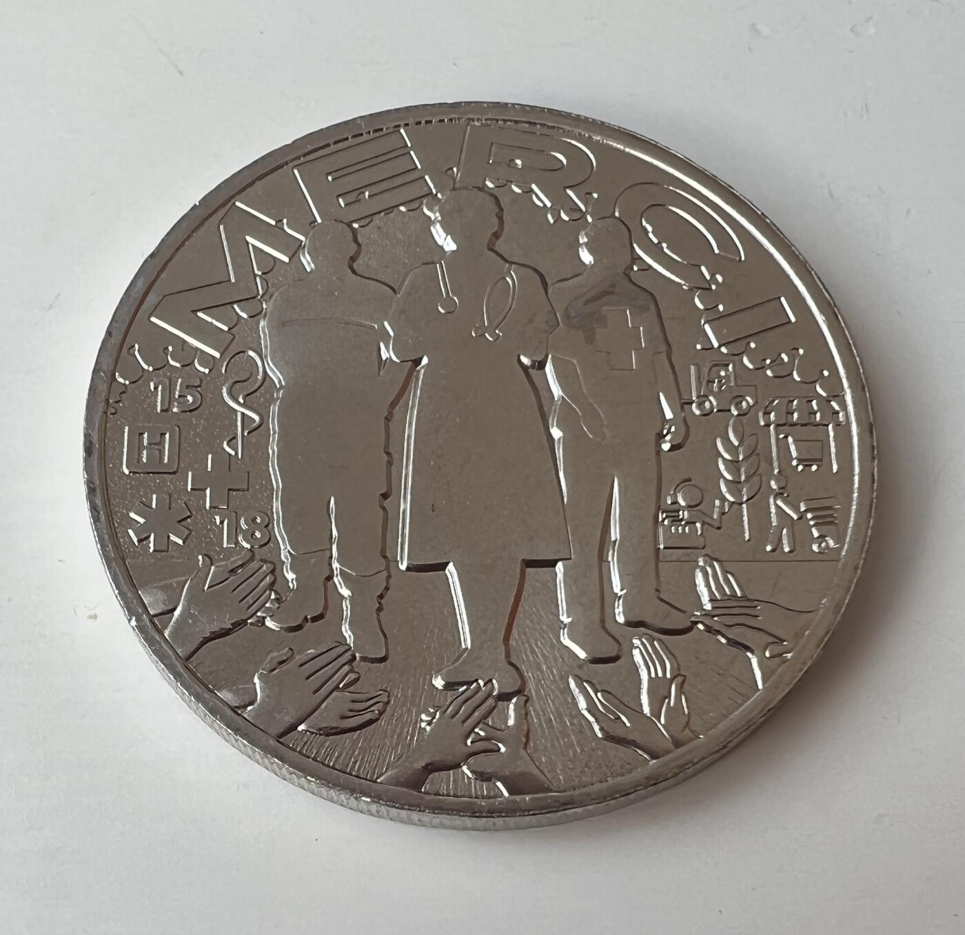 S&S Numismatic世界钱币-拍卖 第124期  巴黎造币厂2020年 致敬抗议医护工作者 纪念章