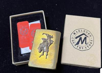 大猫火机拍卖 第1期 -  万宝路 训马Zippo 94年 全新未使用