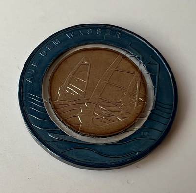 S&S Numismatic世界钱币-拍卖 第124期  - 德国2021年 空气移动-在水上 10欧元聚合物+蓝色镀铌镶嵌纪念币A版