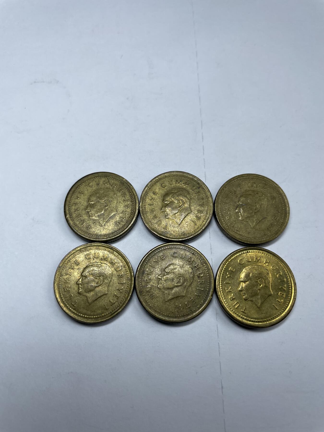 每日一拍，2024年集古藏今外币拍卖第十八期-第9场—（总第179拍），可以寄存60天，满160元包邮。 土耳其5000里拉6枚