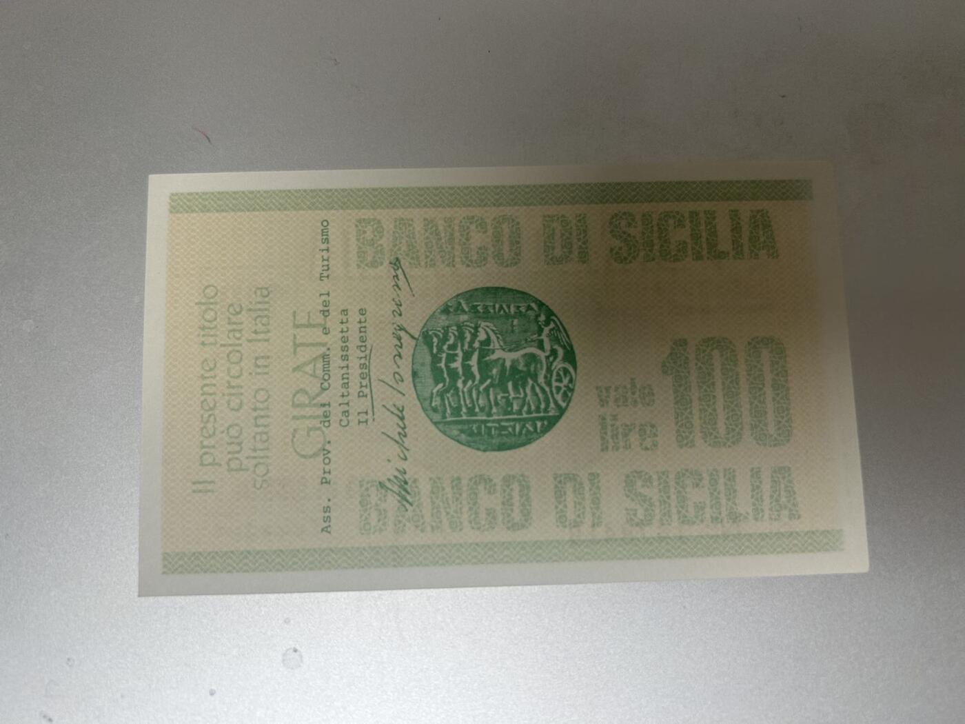 收藏联盟Quantum Auction 第397期拍卖 @征集拍品 长期供货可享分佣福利 1977年意大利（西西里岛）1000里拉 紧急货币 全新UNC