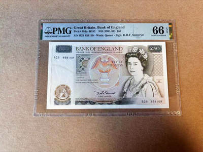 【Blue Auction】✨世界纸币精拍第590期【精】 【a版无47】英国 1981-88年50镑 PMG66EPQ 