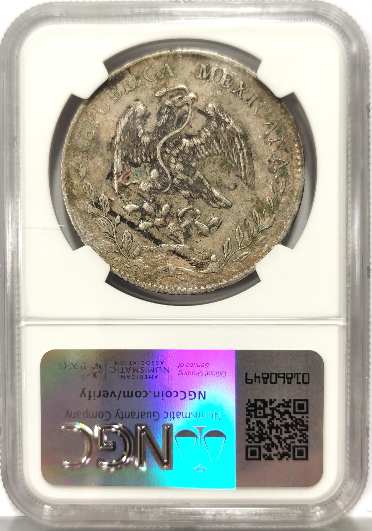 博洋堂世界钱币拍卖第102期（全场包邮） NGC XF 墨西哥1893ZS FZ版花边鹰洋 墨印