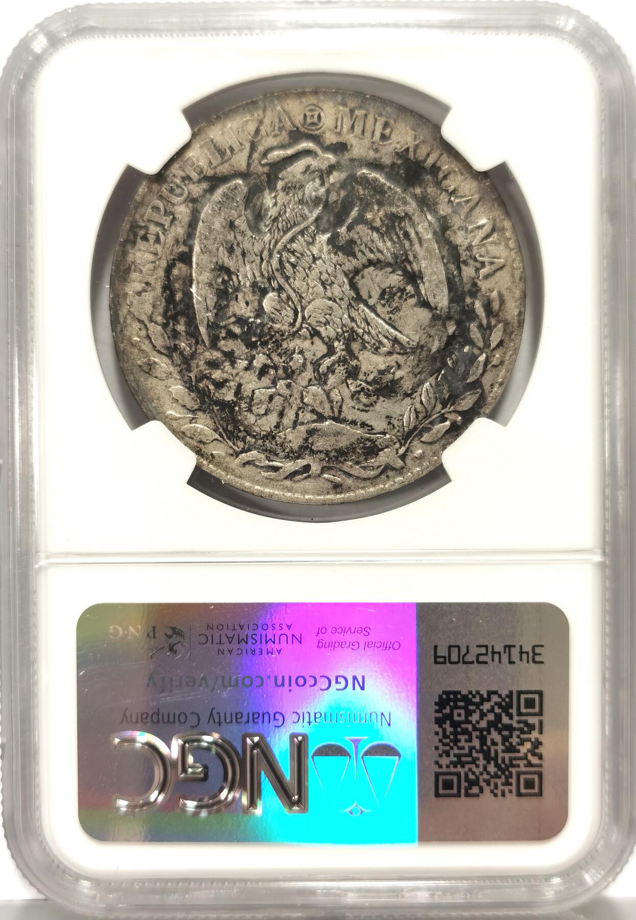 博洋堂世界钱币拍卖第102期（全场包邮） NGC VF 墨西哥1884AS ML好版花边鹰洋 安字墨戳