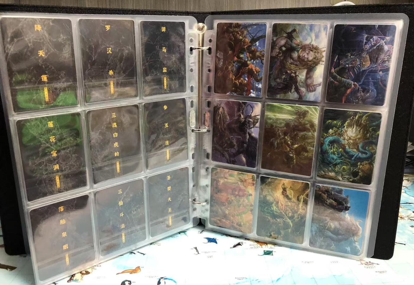 卡牌限时010专场 众筹徐子晖1-2弹彩闪大全套，齐天+唐武士+楚歌，共80张，含杨戬+编号特卡+镇墓兽+金龙奖获奖卡。这个是众筹卡里面工艺最好的一套彩闪，只在all in里出现，正常价格比粗闪高好几倍。真正大全套彩闪。送大卡册一本。