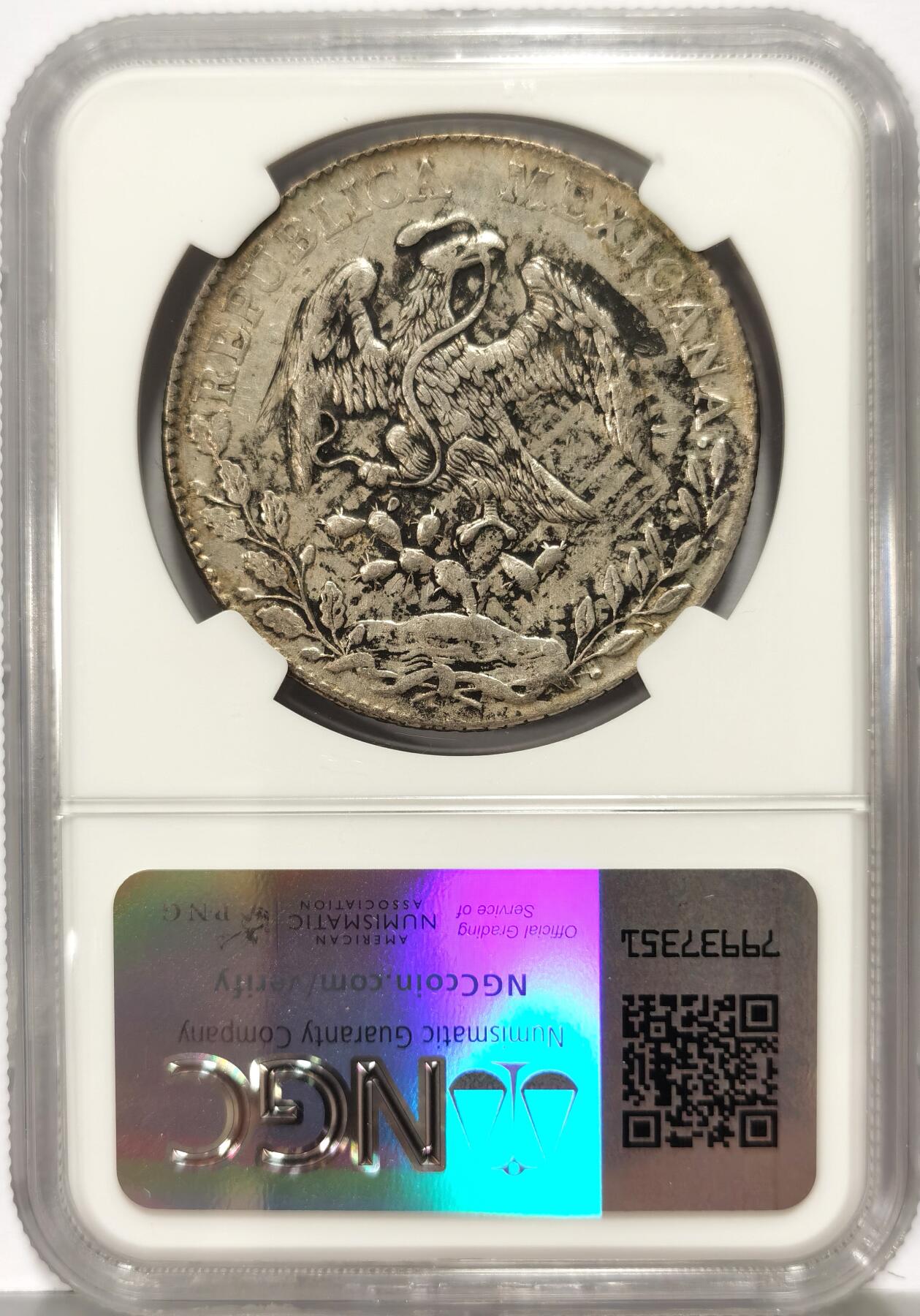 博洋堂世界钱币拍卖第102期（全场包邮） NGC AU 墨西哥1886MO MH版花边鹰洋 墨印