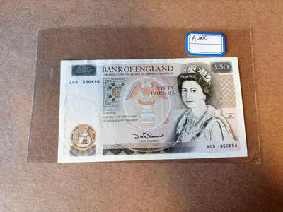 【Blue Auction】✨世界纸币精拍第590期【精】 【无47】英国 D序列50镑 AU品相