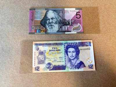 【Blue Auction】✨世界纸币精拍第590期【精】 【一组2张】伯利兹2014年2元&澳大利亚5元 全新UNC