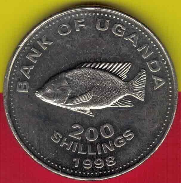 乌干达1998年200先令 纪念币 非洲 实物图 UNC-