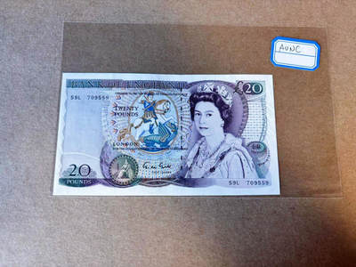 【Blue Auction】✨世界纸币精拍第590期【精】 英国 D序列20镑 AU品相