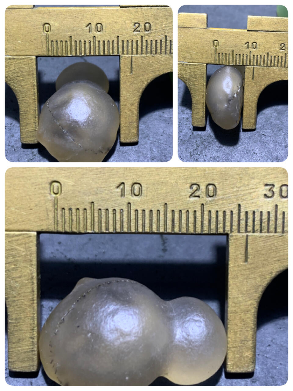 精美天然戈壁阿拉善黑糖心葫芦形原石一颗，