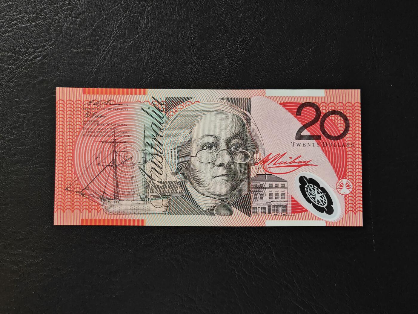 1994年首发澳大利亚20元塑料钞（稀有年份）全新UNC
