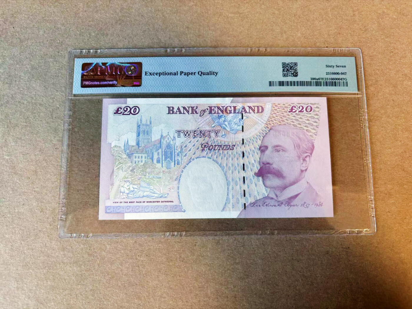 【Blue Auction】✨世界纸币精拍第590期【精】 英国 1999年20镑 PMG67EPQ 高分