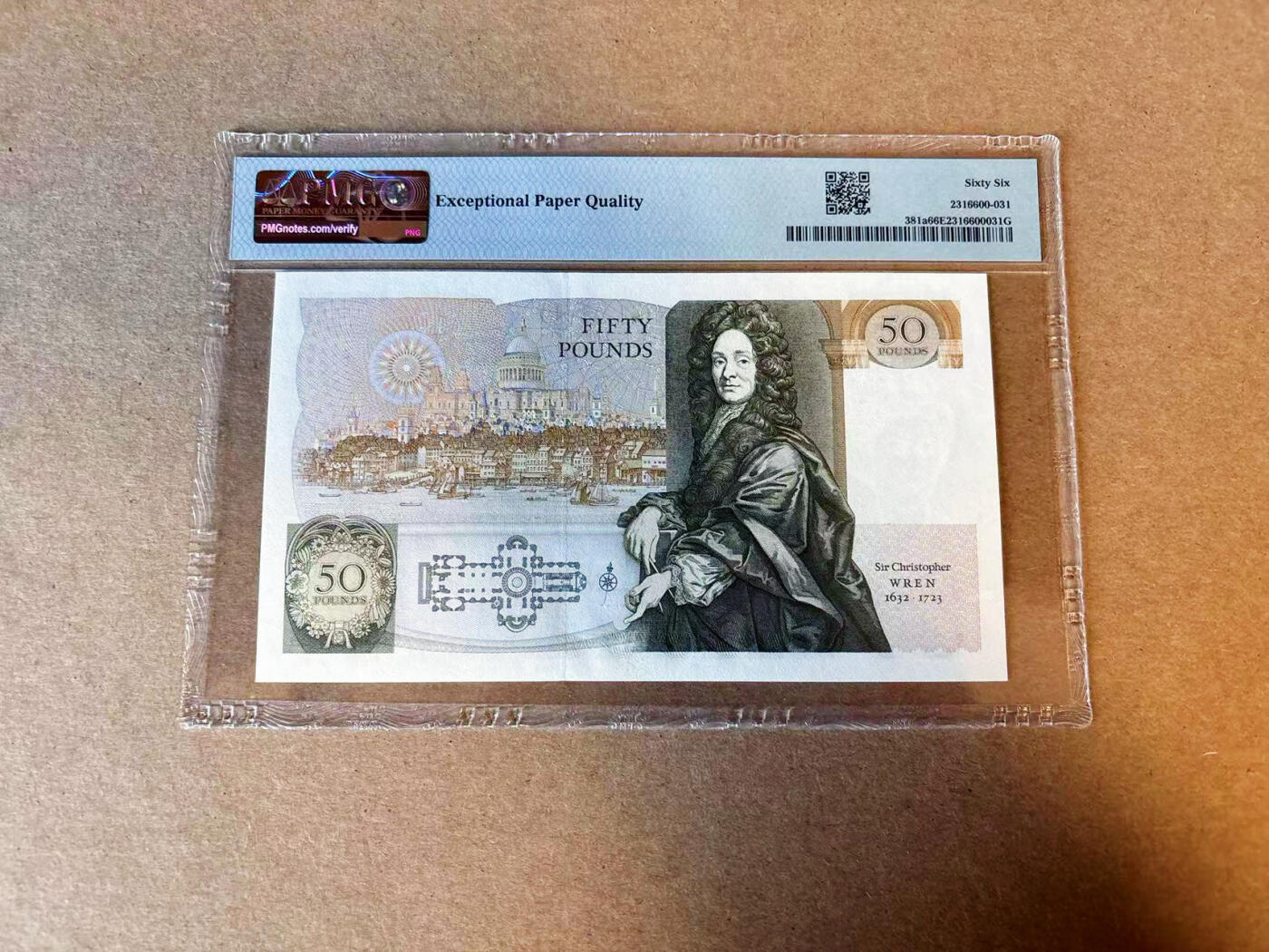 【Blue Auction】✨世界纸币精拍第590期【精】 【a版无47】英国 1981-88年50镑 PMG66EPQ 