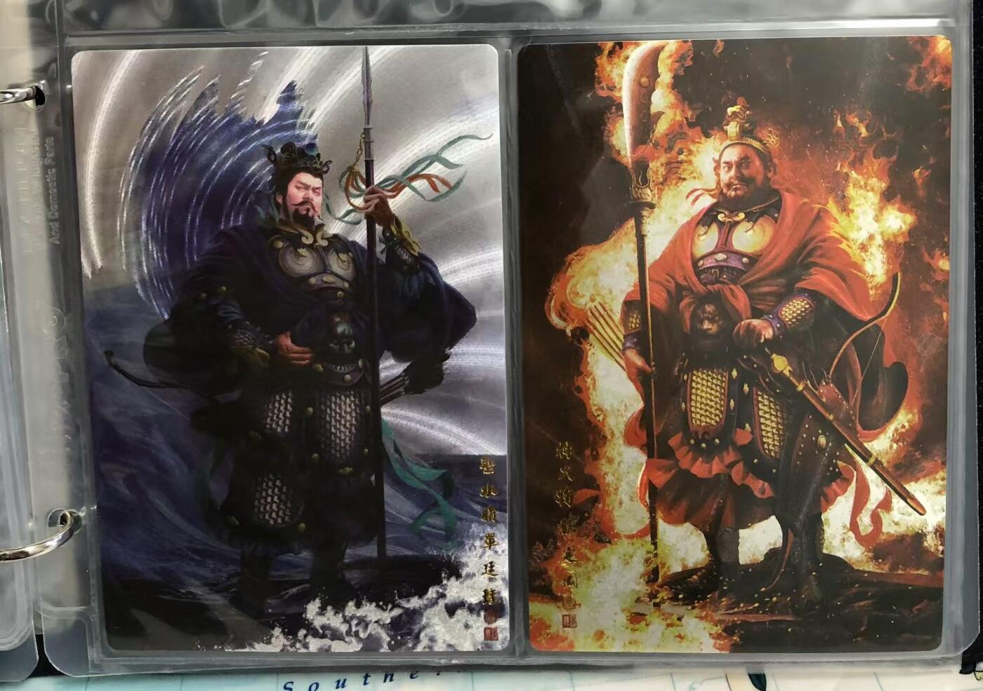 卡牌限时010专场 众筹，张默一典藏水浒卡，水火二将，亲签卡。超大尺寸，15*10cm。签名在卡背