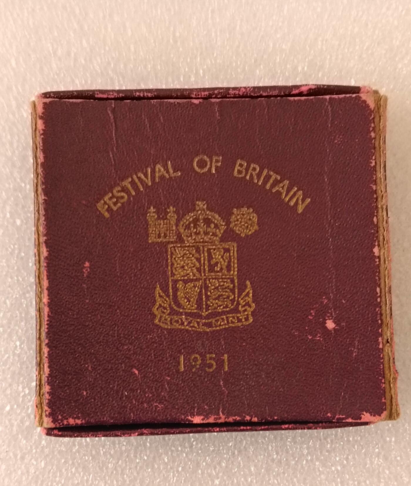 瓶子🏺第170期拍卖会  英国1951年乔治六世马剑克朗币  原盒原证