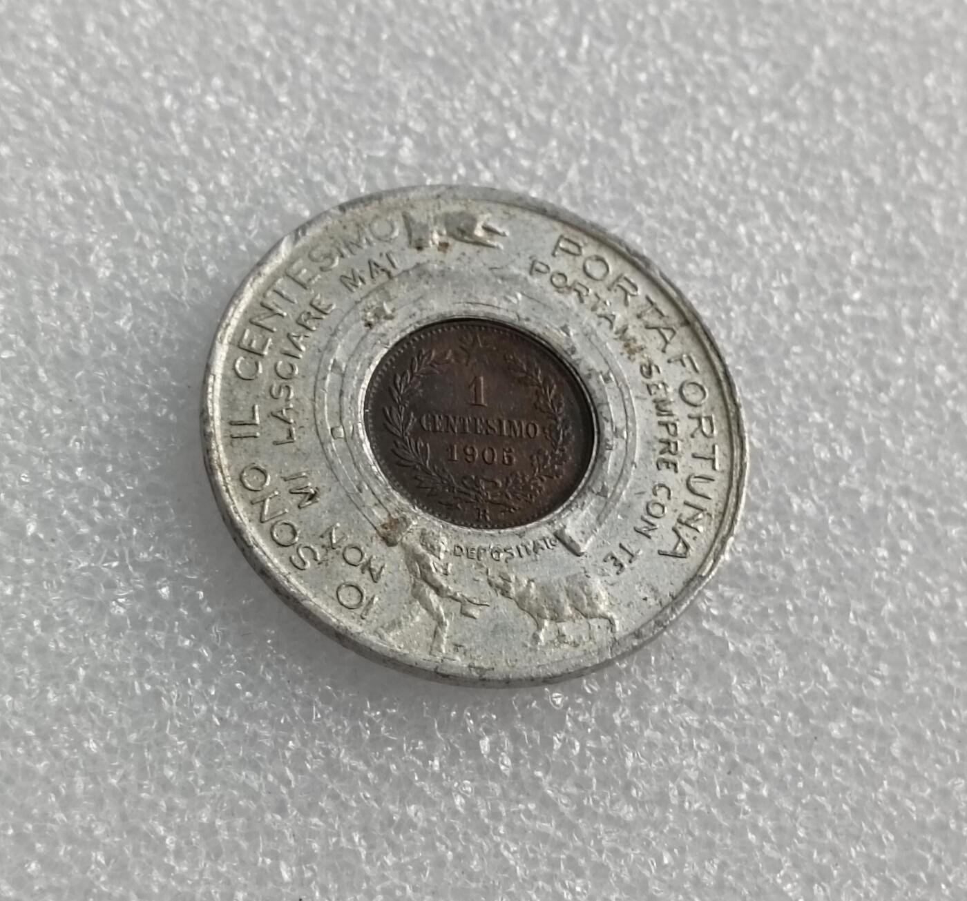 瓶子🏺第170期拍卖会  稀少意大利1906年1分趣味币