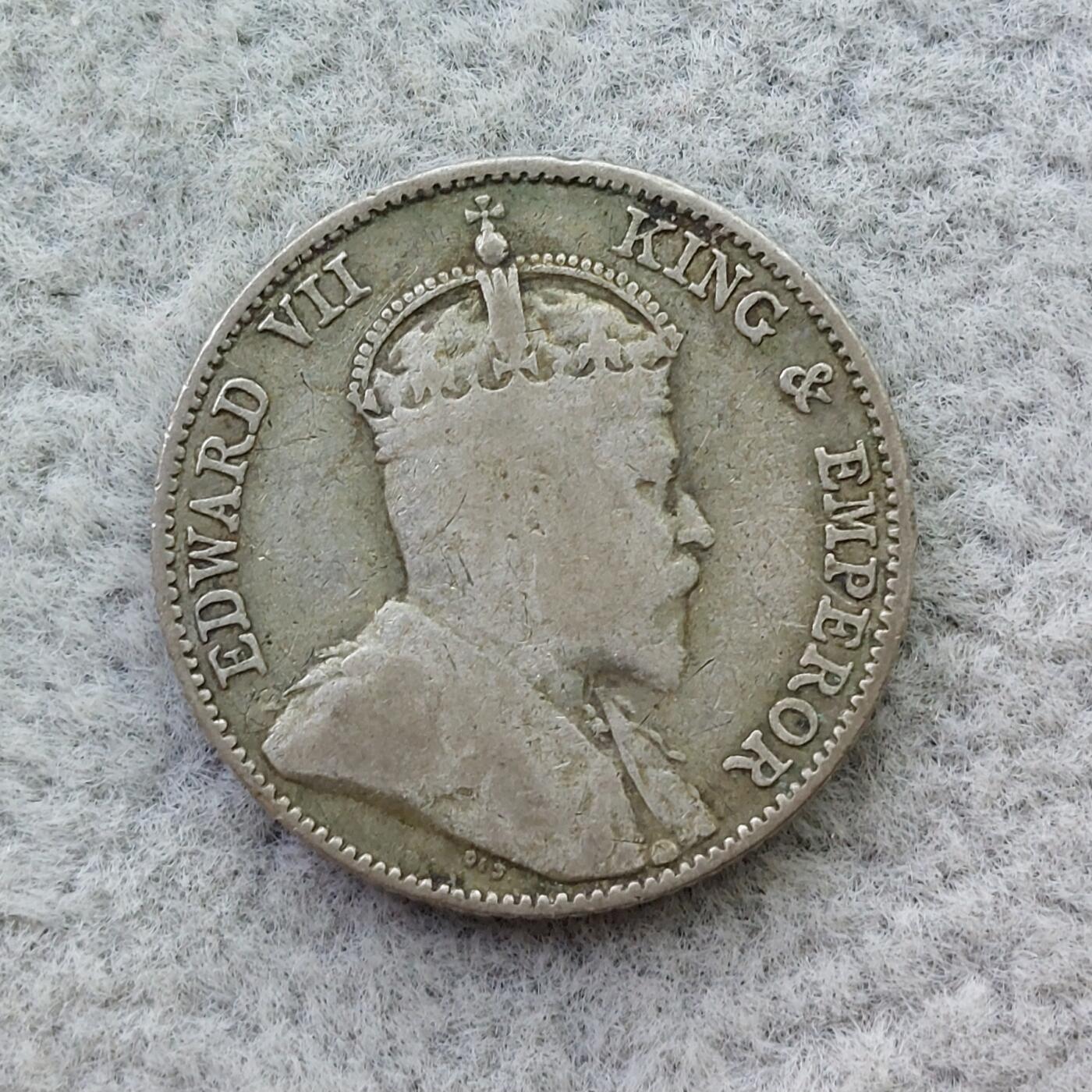 英属海峡殖民地1910年爱德华七世10分银币