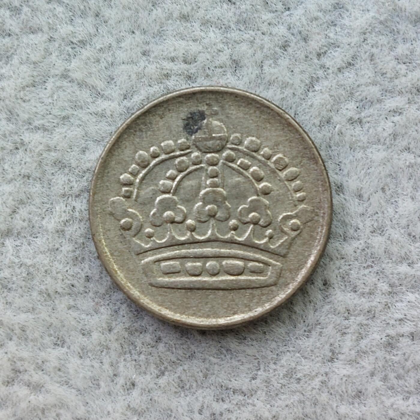 瑞典1958年古斯塔六世10欧尔银币