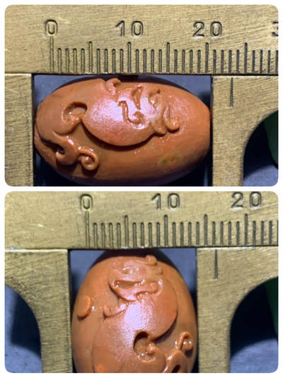 精美亚光战国红玛瑙手工雕刻仿古龙戏珠，桶珠一个！ 精美亚光战国红玛瑙手工雕刻仿古龙戏珠，桶珠一个！