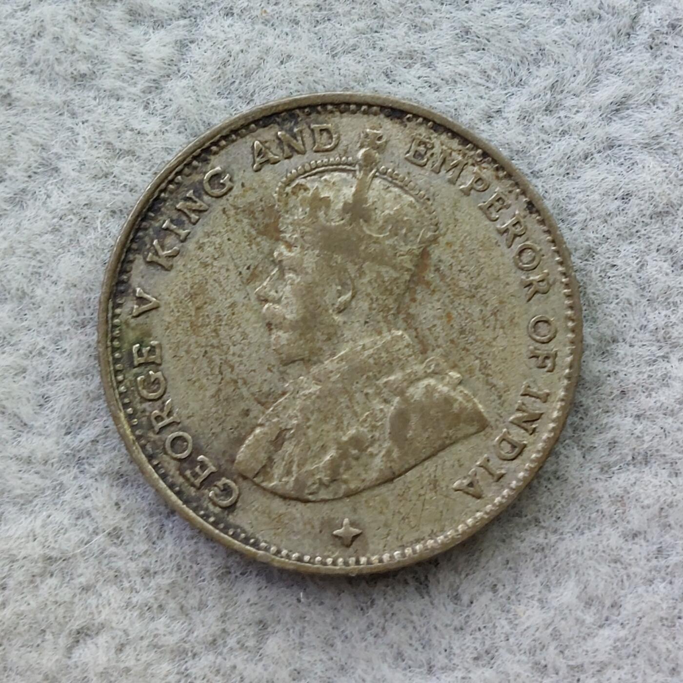 英属海峡殖民地1919年乔治五世10分银币