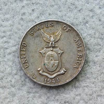 美属菲律宾1944年D标10分银币 - 美属菲律宾1944年D标10分银币