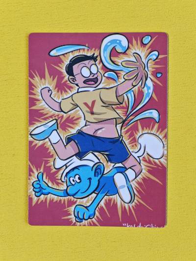 玩卡战线超级大甩拍第39期（周六晚10点截拍）请寄存过多的卡友准许发货哇！ 丹青-蓝精灵粗闪卡