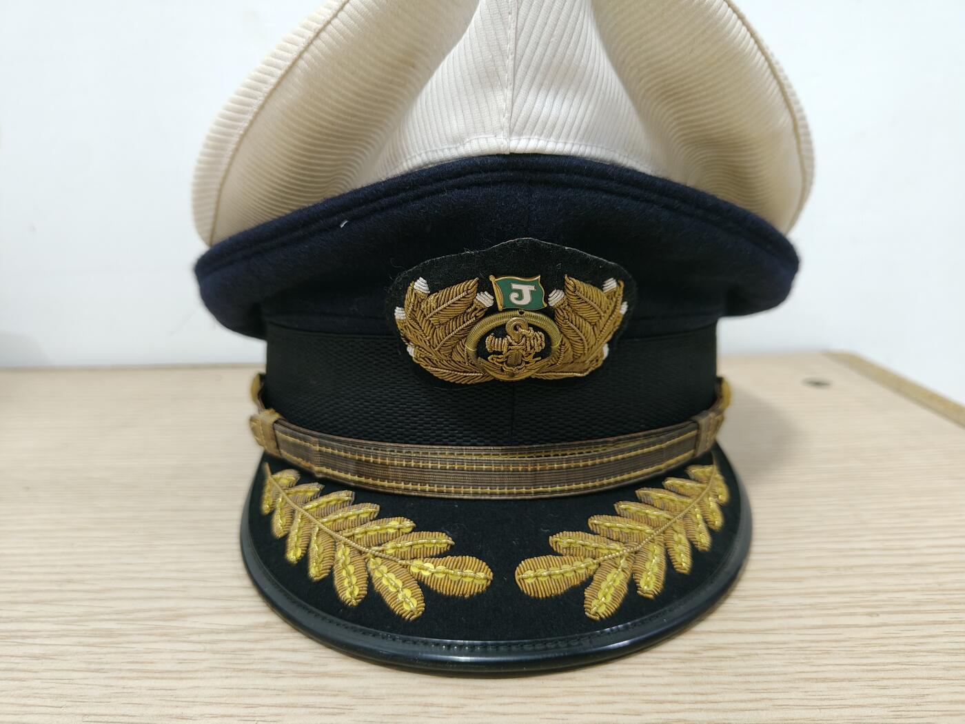 全场0元起拍 第215期 咸鱼国勋章拍卖专场 12月8日（周日）下午6：00开始 日本商船船长大檐帽 带帽罩 56CM