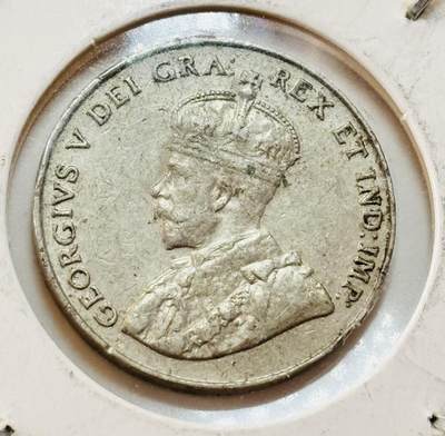 文馨钱币收藏第 193 场，世界各国老铜币 - 好品 1932 年英属加拿大枫叶五分，乔五版