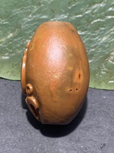 精美亚光战国红玛瑙手工雕刻仿古龙戏珠，桶珠一个！ 精美亚光战国红玛瑙手工雕刻仿古龙戏珠，桶珠一个！