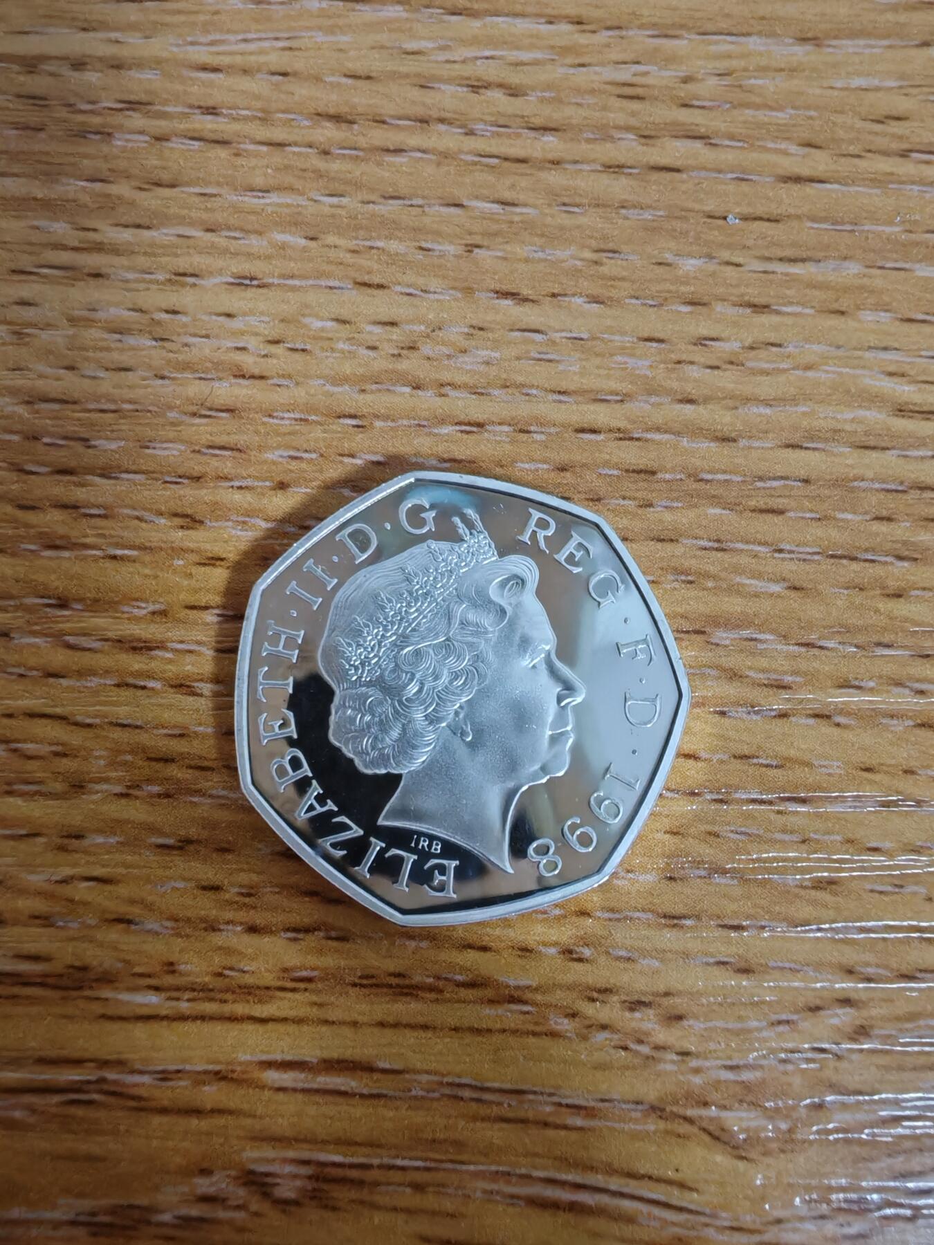 长老汇龙年精选第三十三场拍卖 1998英国全民健康服务（NHS）50便士多边形加厚精制银币