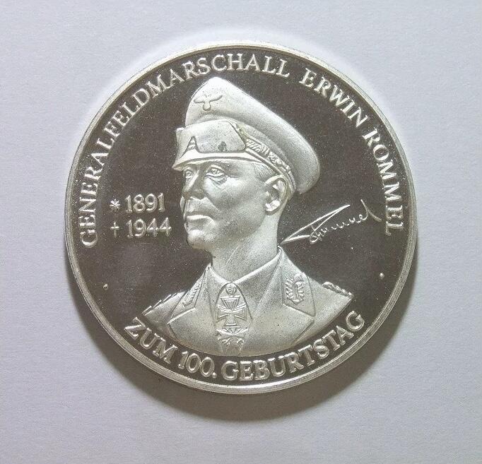 德国沙漠之狐隆美尔 半履带装甲车+金字塔高浮雕精制镀银章 40MM