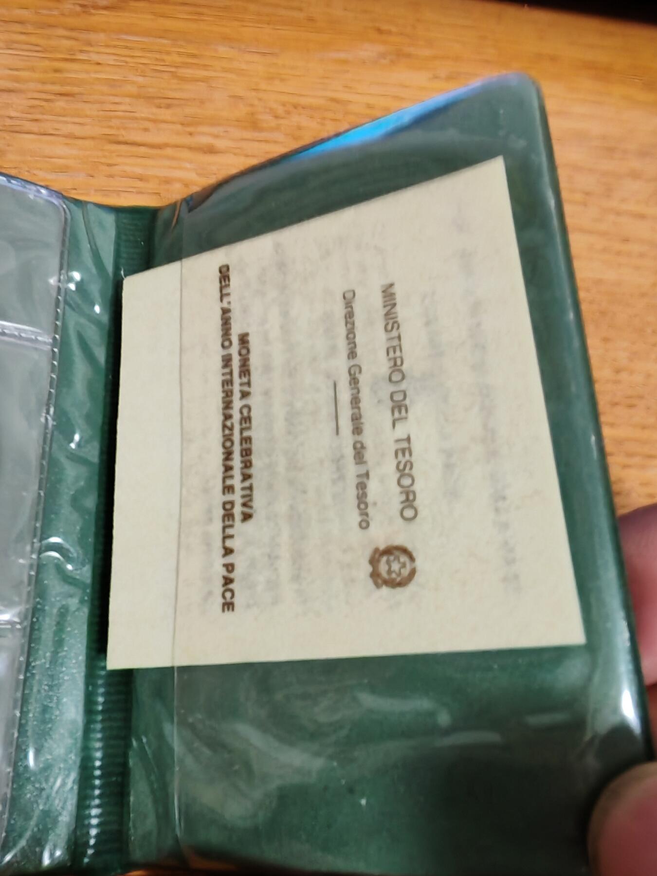 长老汇龙年精选第三十三场拍卖 3.1986意大利500里拉银币，带证书钱包，少见