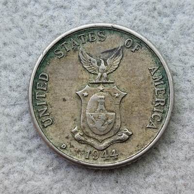 美属菲律宾1944年D标20分银币 - 美属菲律宾1944年D标20分银币