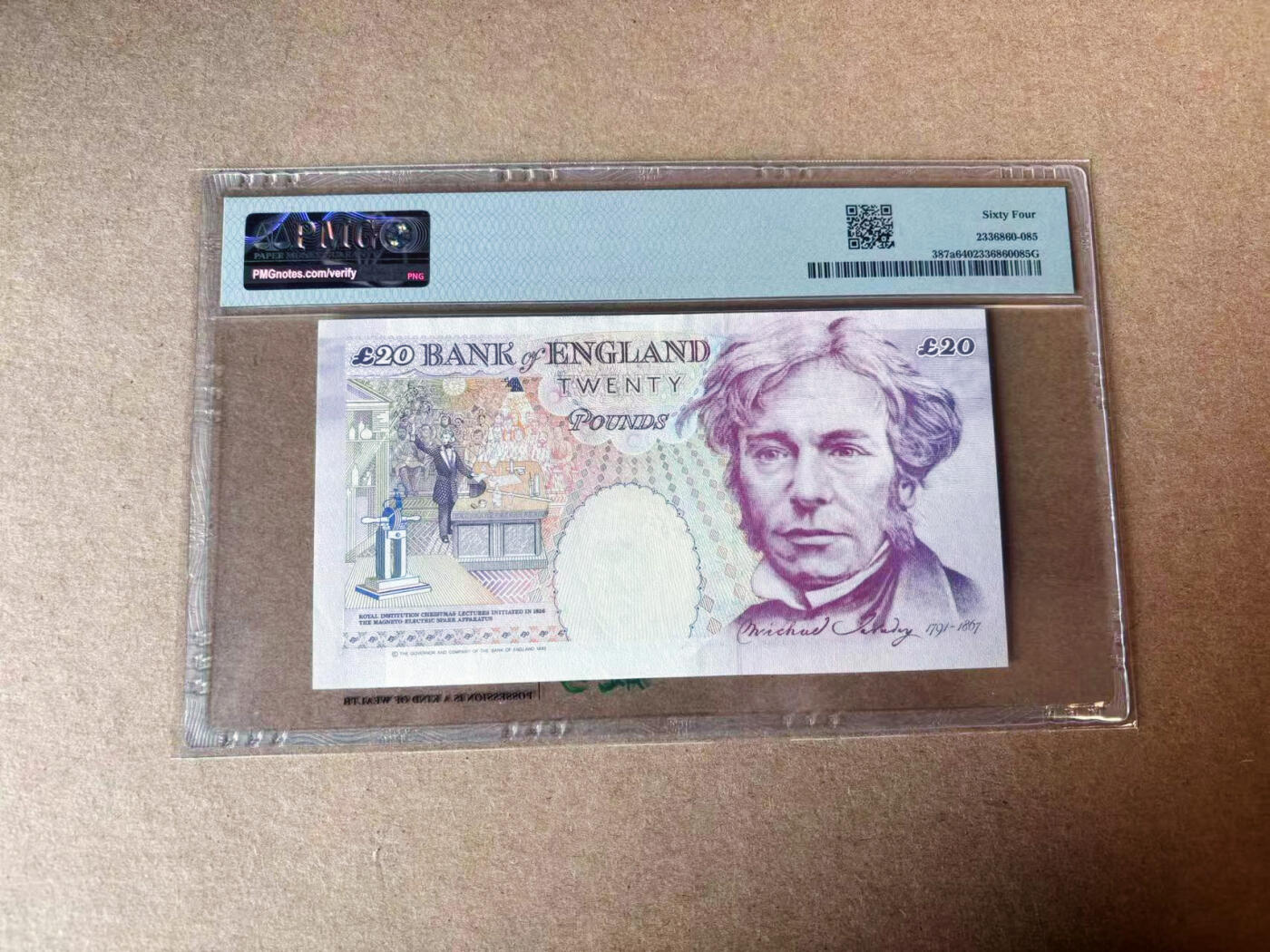 【Blue Auction】✨世界纸币精拍第591期【精】 英国 1993年20镑 PMG64