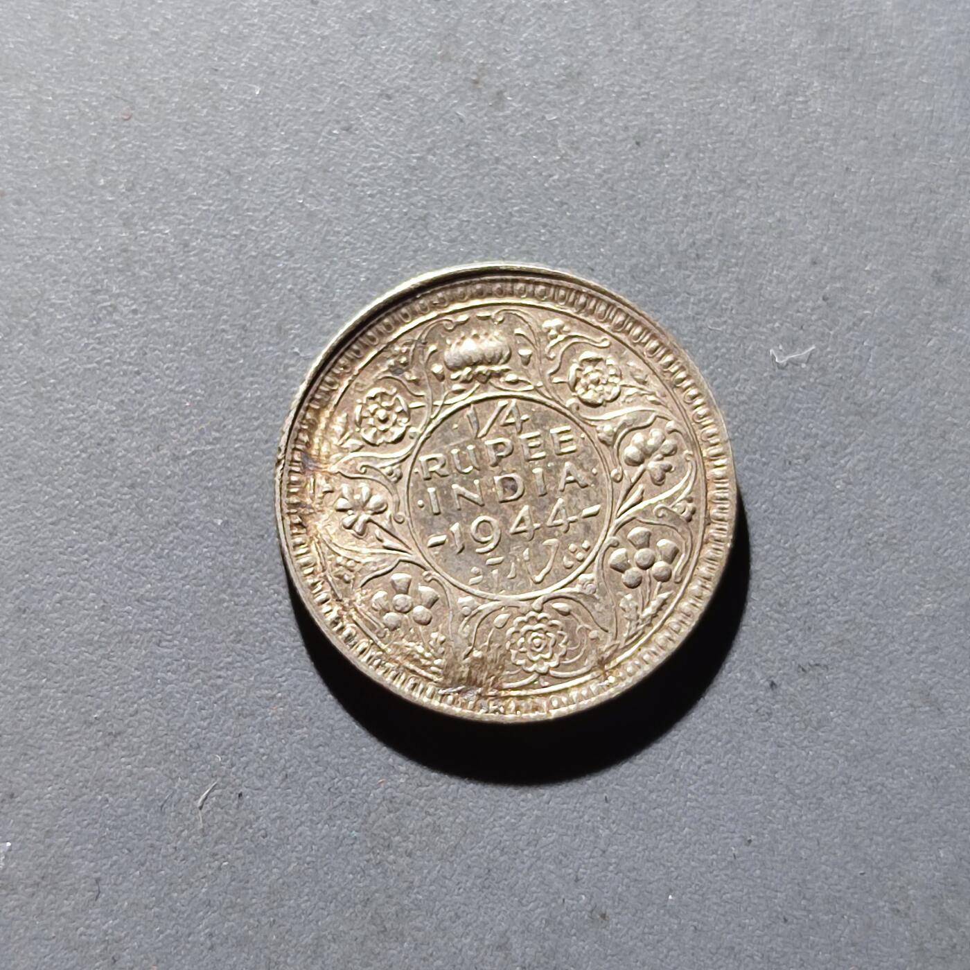 PCAI钱币5-103钱币杂章专场 1944印度小银毫