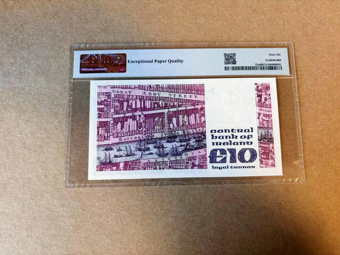 【Blue Auction】✨世界纸币精拍第591期【精】 【a版】爱尔兰 1978-81年10镑PMG66EPQ