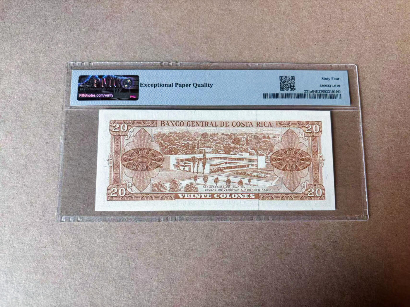 【Blue Auction】✨世界纸币精拍第591期【精】 哥斯达黎加 1964-70年20克朗 PMG64EPQ 