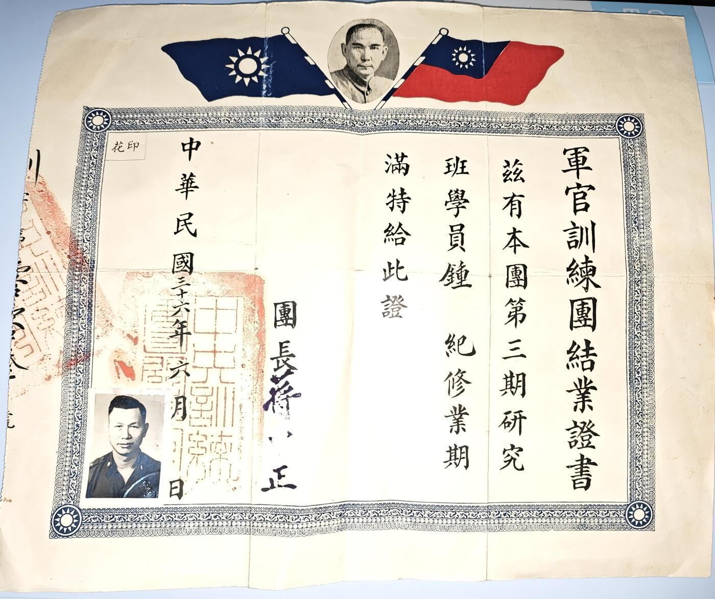 韵星假日精品2024冬季军品类拍卖会-- Rimey Holidays Boutique 2024 Winter Militaria Sale 钟纪中将军官训练团毕业证书