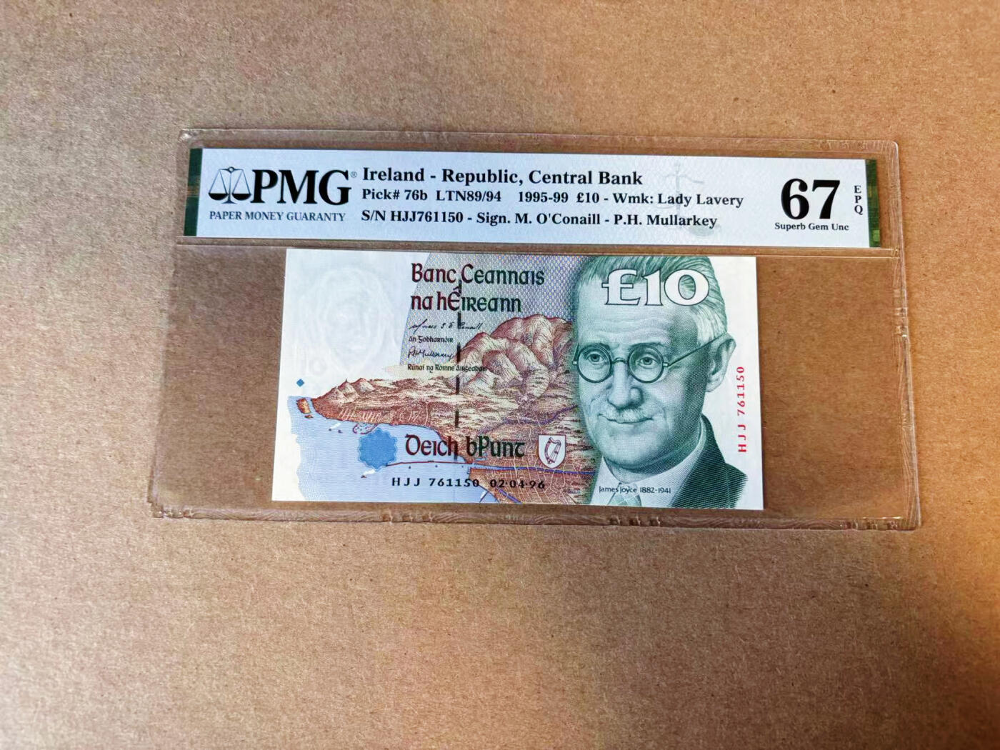 【Blue Auction】✨世界纸币精拍第591期【精】 爱尔兰 1996年10镑  PMG67EPQ 高分