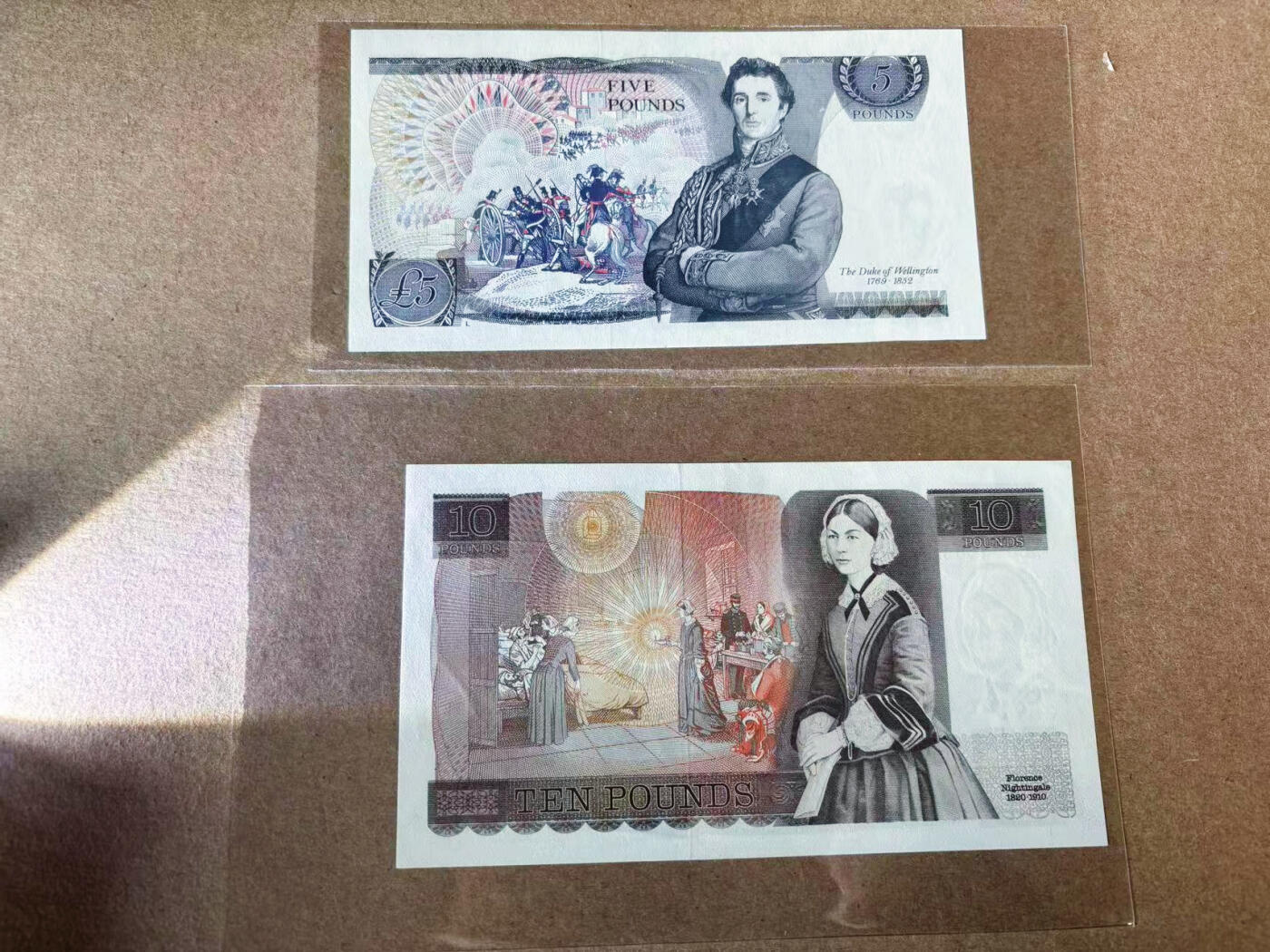 【Blue Auction】✨世界纸币精拍第591期【精】 【一组2张 含无47】英国 D序列5-10镑 AU/UNC-