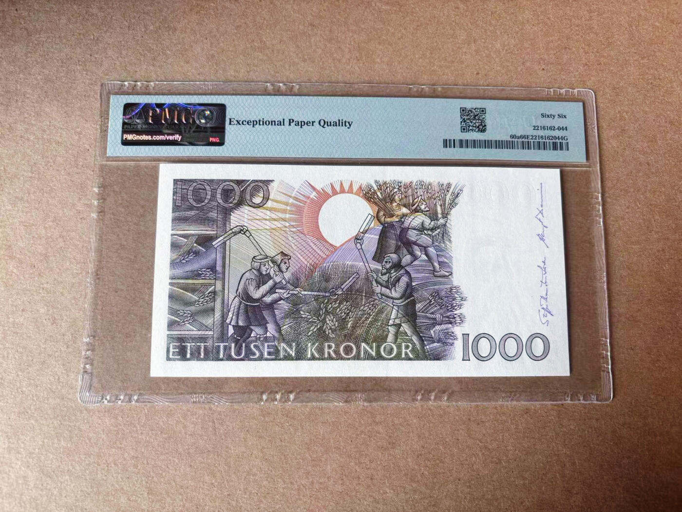 【Blue Auction】✨世界纸币精拍第591期【精】 【初版】瑞典 1989-92年1000克朗 大胡子 PMG66EPQ 