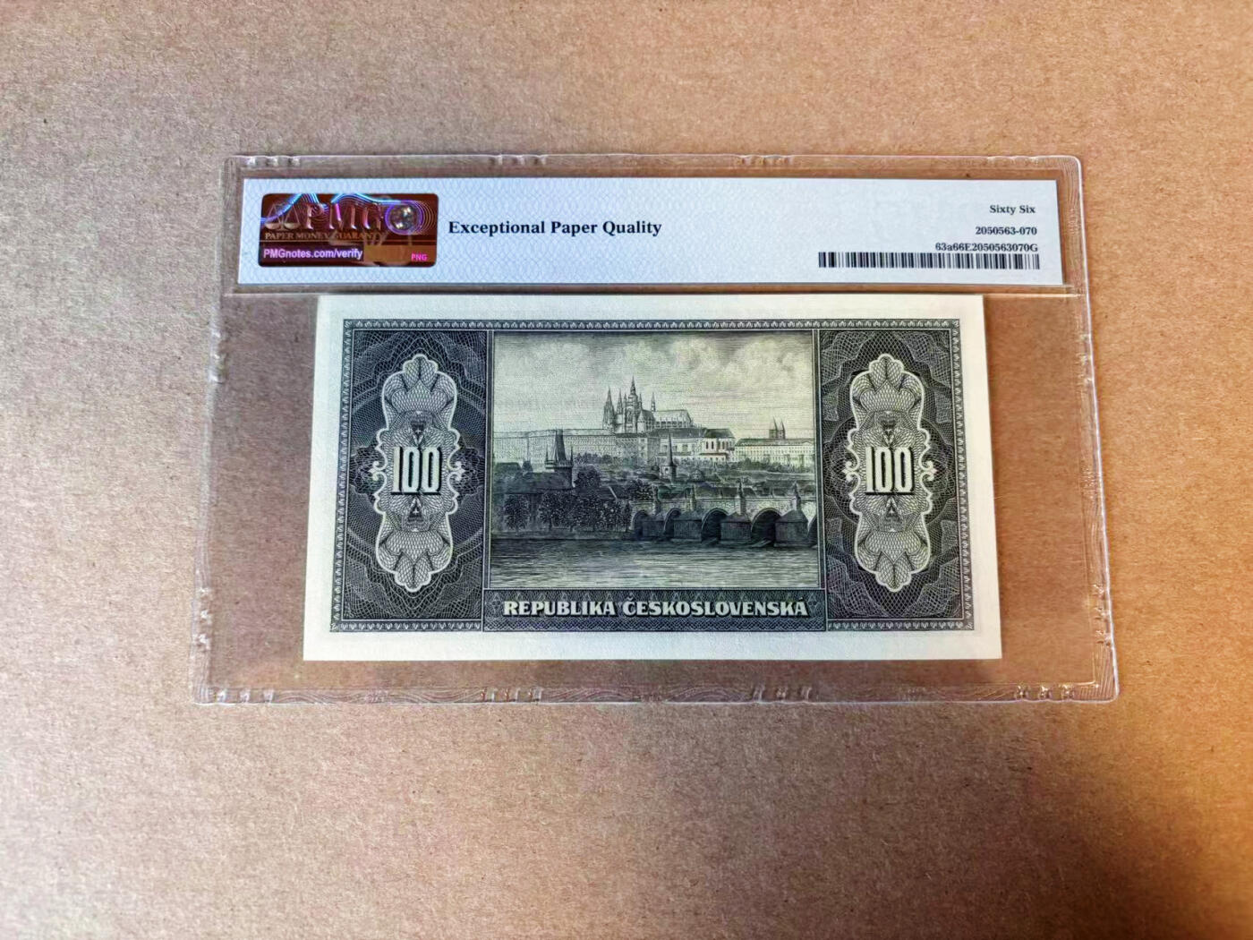 【Blue Auction】✨世界纸币精拍第591期【精】  【实钞】捷斯 1945年100克朗 PMG66EPQ BWC出品