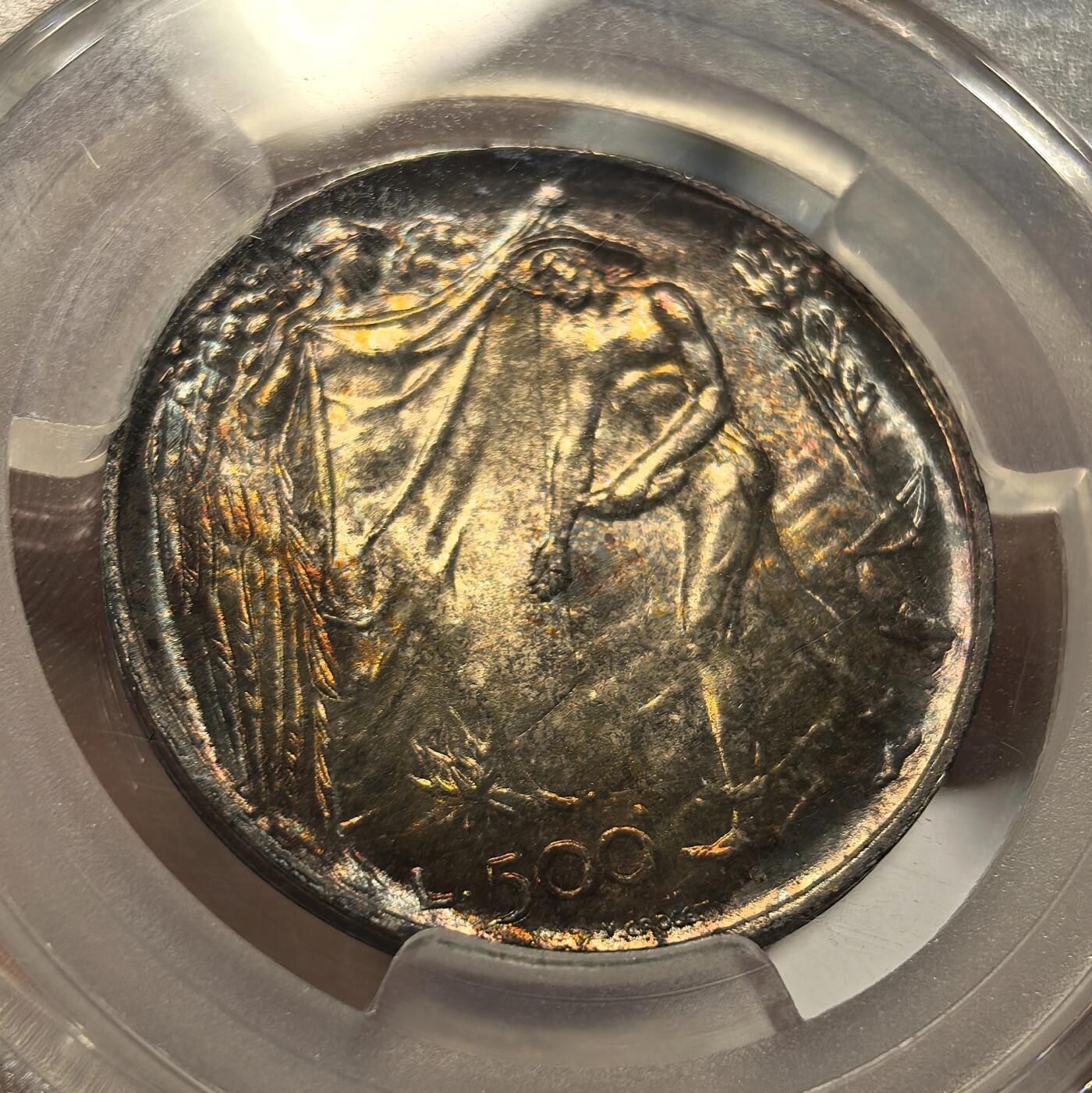 博洋堂世界钱币拍卖第111期（全场包邮） PCGS MS66 圣马力诺1976年社会保险500里拉银币，极致彩浆